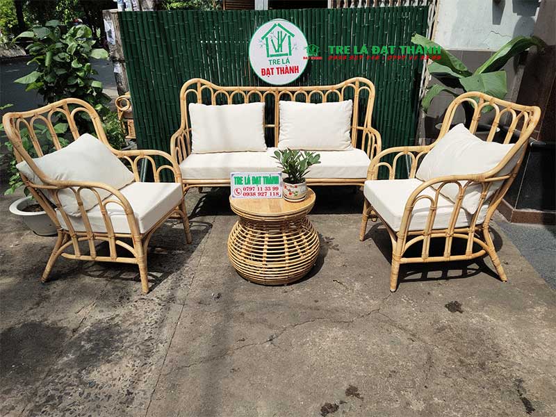 Bàn Ghế Song Mây - BGSM020